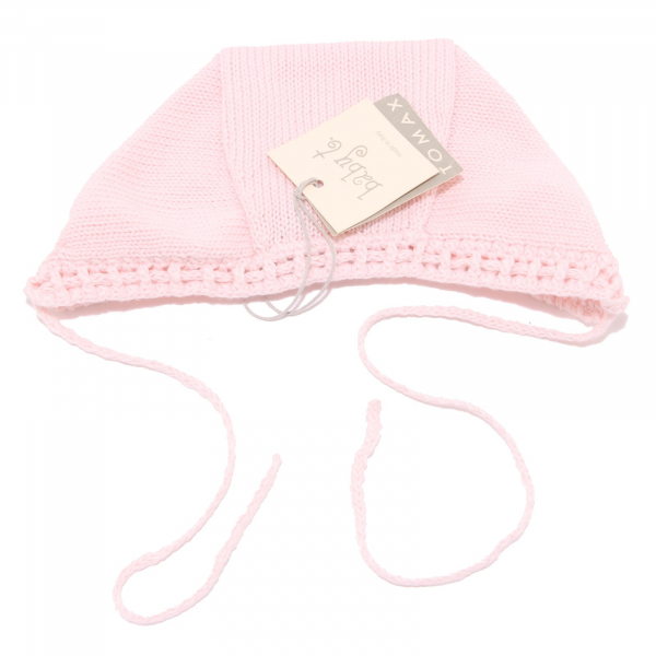 4431U cuffia bimba BABY T. neonato lana pink wool newborn hat kid girl