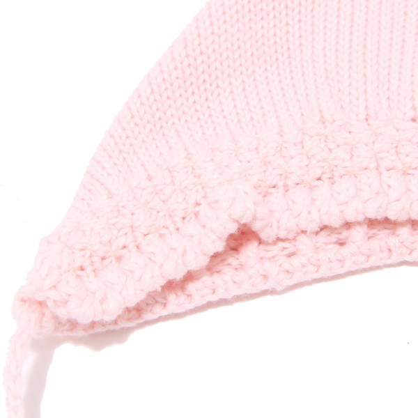 4431U cuffia bimba BABY T. neonato lana pink wool newborn hat kid girl