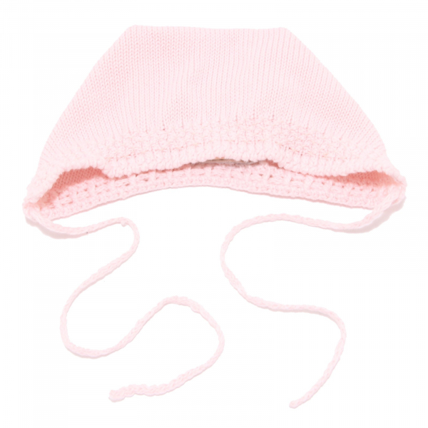 4431U cuffia bimba BABY T. neonato lana pink wool newborn hat kid girl
