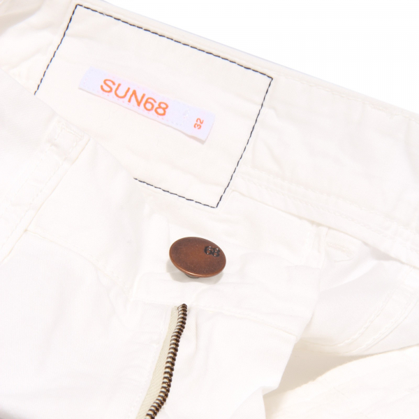 4435Z bermuda uomo SUN 68 white cotton short pant