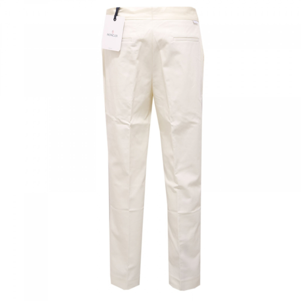 4436AB pantalone donna MONCLER white trouser pants woman