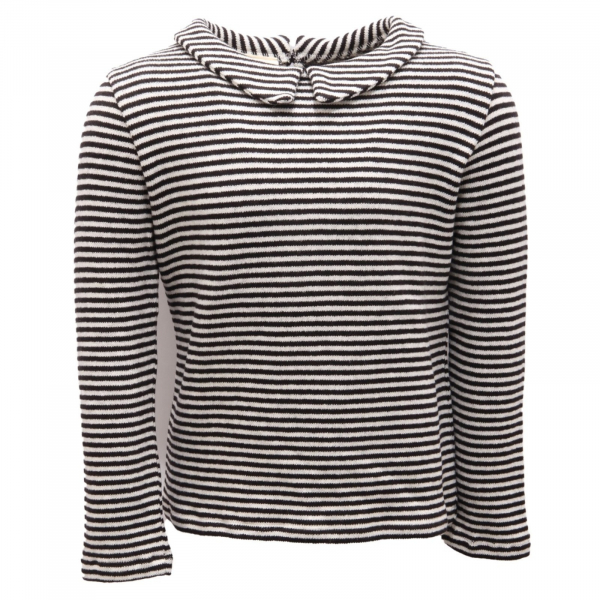 4441AL maglia bimba girl DOU DOU kids sweater black/white