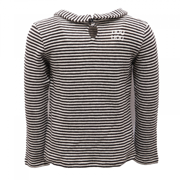 4441AL maglia bimba girl DOU DOU kids sweater black/white