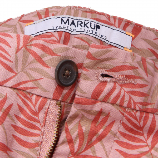 4446AF bermuda uomo MARKUP pink printed cotton shorts man