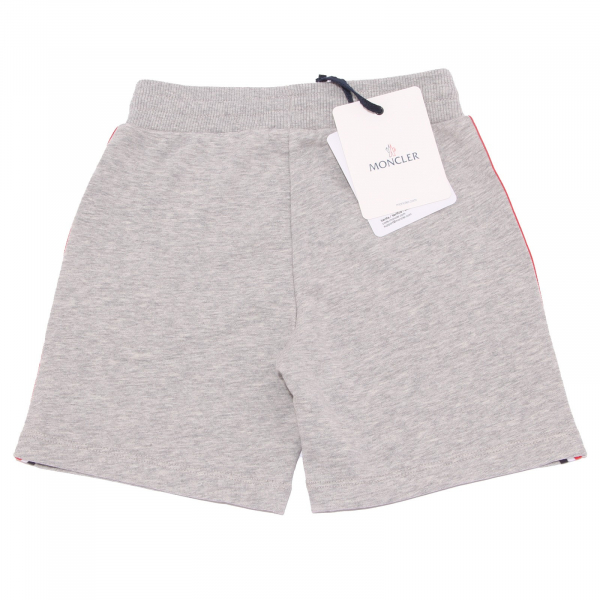 pantalone tuta corto MONCLER grey short sweatpant boy