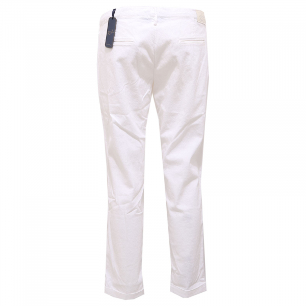 4455AB (NO FOULARD) pantalone donna JACOB COHEN BRIGITTE white trouser woman