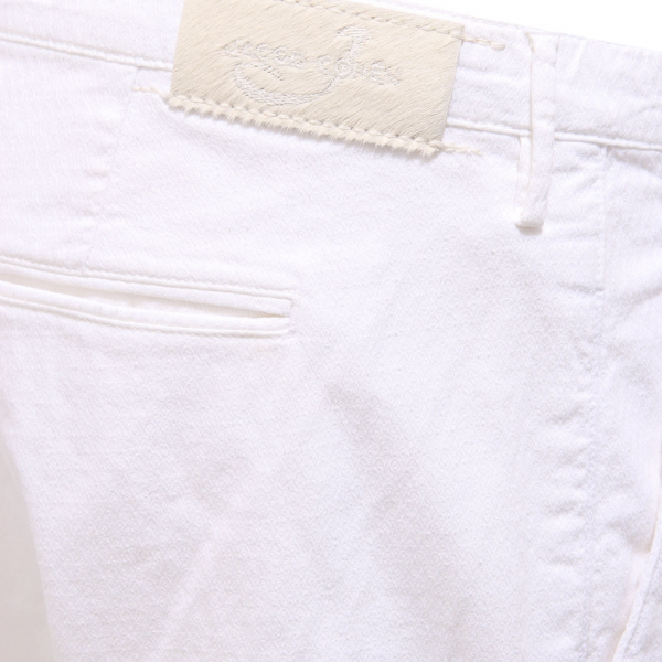 4455AB (NO FOULARD) pantalone donna JACOB COHEN BRIGITTE white trouser woman