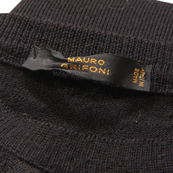 4460AT maglione uomo MAURO GRIFONI man wool sweater black