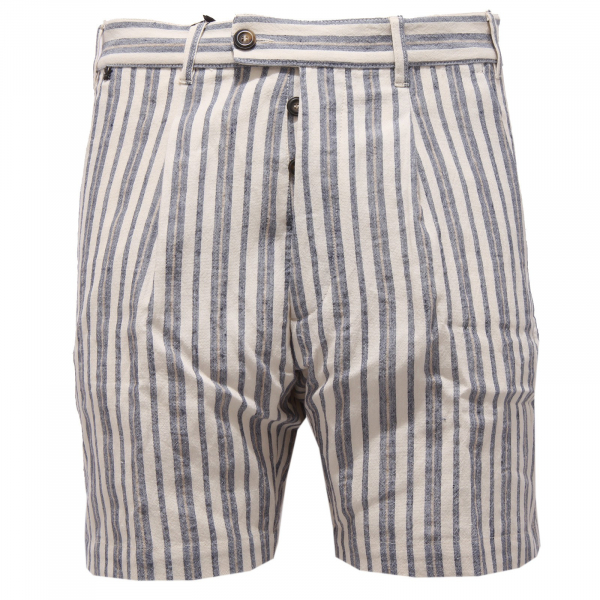 4466Z bermuda uomo MESSAGERIE SLIM FIT VINTAGE LINEN blue short man
