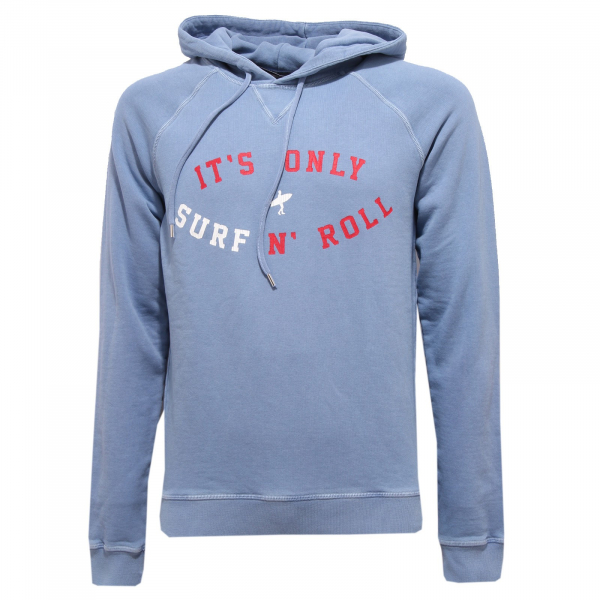 4467R felpa uomo DSQUARED2 D2 felpe azzurra sweatshirt man