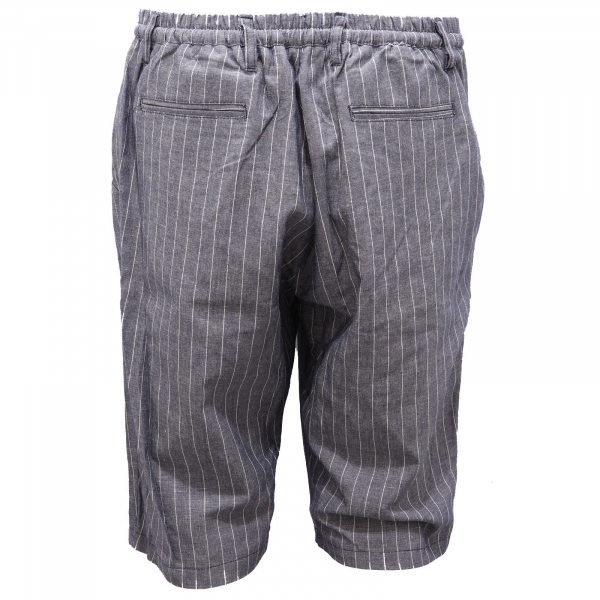 4475AF  bermuda uomo MARKUP light blue mix linen striped short pant