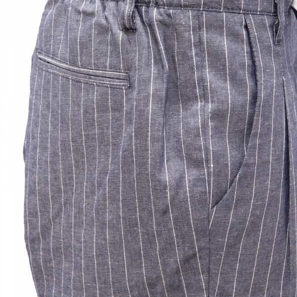 4475AF  bermuda uomo MARKUP light blue mix linen striped short pant
