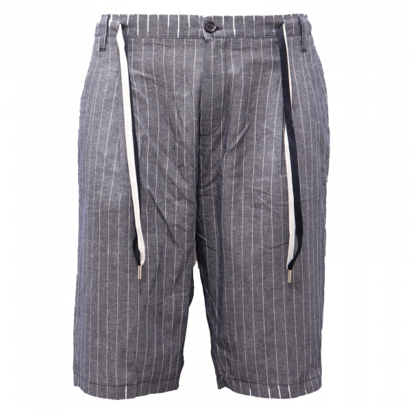 4475AF  bermuda uomo MARKUP light blue mix linen striped short pant