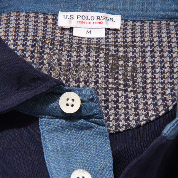 4477K polo uomo U.S. POLO ASSN. blue delave' heavy cotton t-shirt man