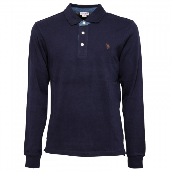 4477K polo uomo U.S. POLO ASSN. blue delave' heavy cotton t-shirt man