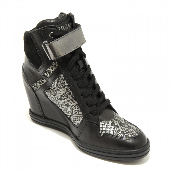 4479G sneaker donna nero grigio HOGAN REBEL r 199 zip laterale scarpa shoes wome