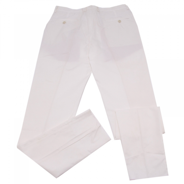 4482W pantalone uomo BRUNELLO CUCINELLI white cotton trouser man
