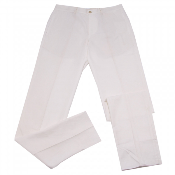 4482W pantalone uomo BRUNELLO CUCINELLI white cotton trouser man