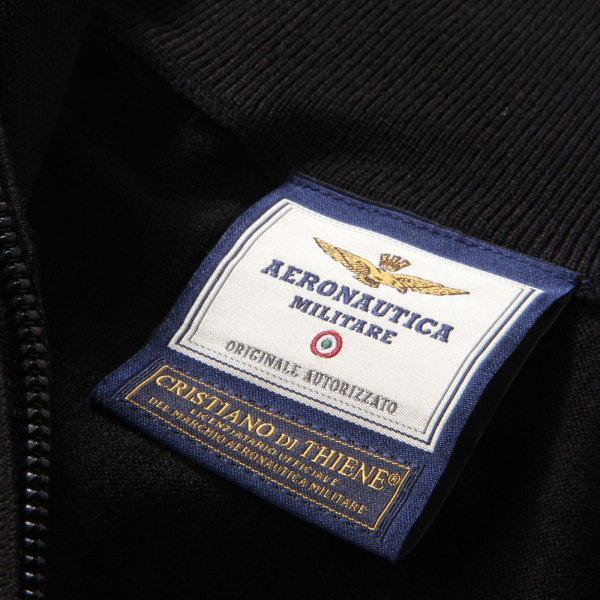 4484AE maglione uomo AERONAUTICA MILITARE mix wool black sweater man