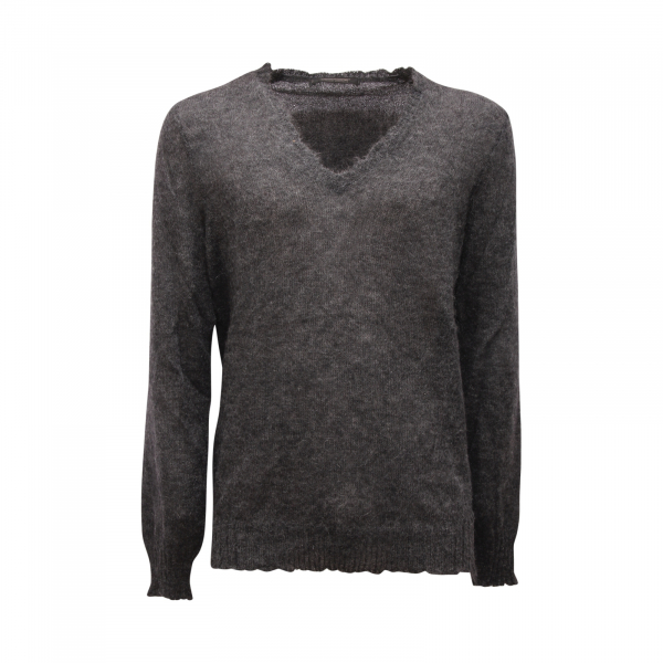 4484AT maglione uomo MESSAGERIE man v-neck mohair sweater