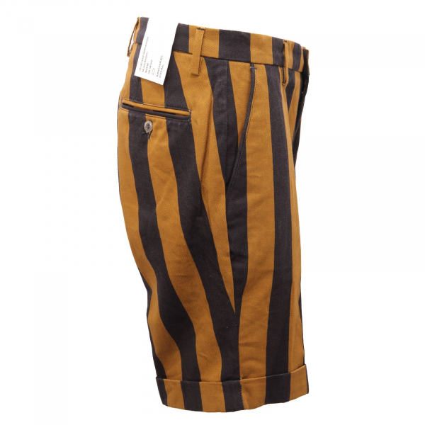 4495AF bermuda uomo MICHAEL COAL cotton/linen striped short pant