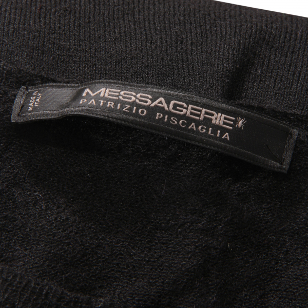 4498AT maglione uomo MESSAGERIE man wool blend sweater black