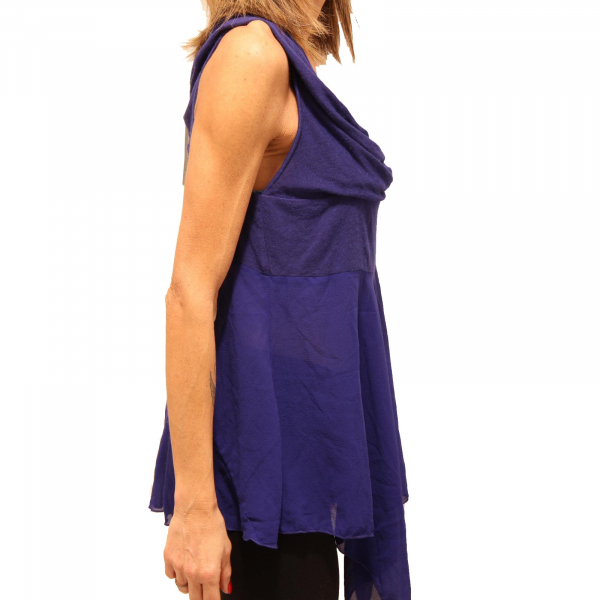 4506F canottiera top camicia PATRIZIA PEPE VISCOSA ANGORA maglia donna t-shirt w