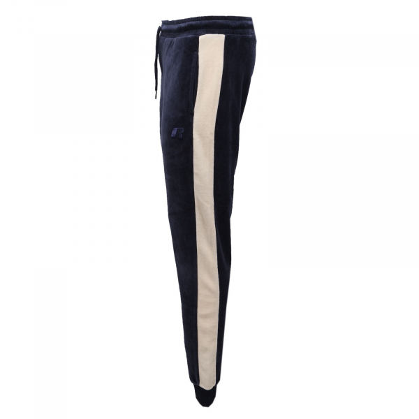 4507AB pantalone tuta RUSSELL ATHLETIC SLIM FIT CHENILLE blue sweatpants men