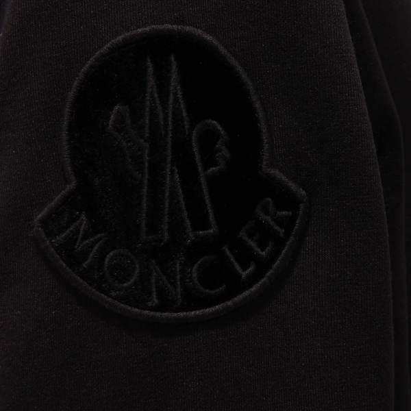 4515Z felpa bimba GIRL MONCLER full zip black double fabric sweatshirt
