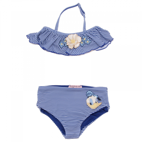 4532X bikini bimba girl MONNALISA BEACH costume white/blue swimwear