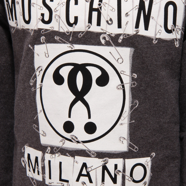 4560Z vestito in felpa bimba GIRL MOSCHINO KID/TEEN sweatshirt DRESS grey