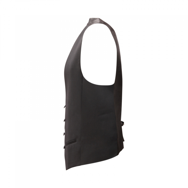 4598AV GILET UOMO NO BRAND MAN WAISTCOAT BLACK DROP 7