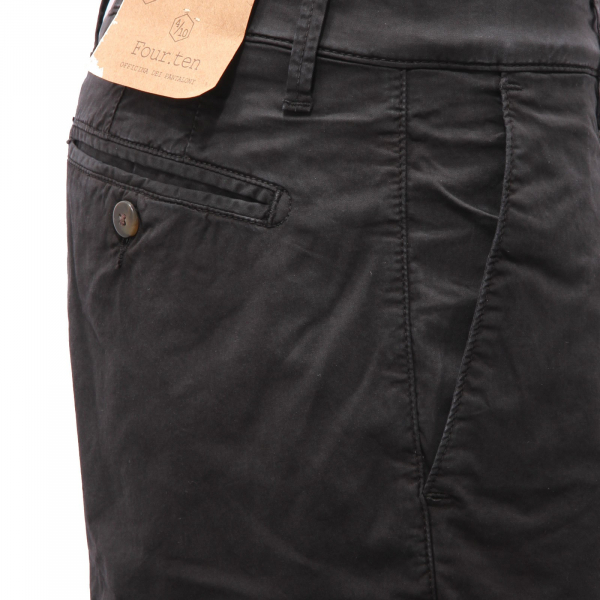 4628AF bermuda uomo FOUR.TEN black cotton shorts man