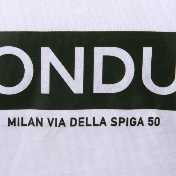4634AC maglia bimbo boy DONDUP green print/white cotton t-shirt