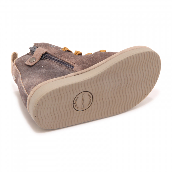 4640AZ SNEAKER BIMBO PANCHIC P01 KIDS ECO-FUR INSIDE WASHED SUEDE SHOES