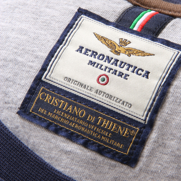 4652AE maglia uomo AERONAUTICA MILITARE cotton blue t shirt man