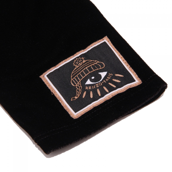 4652Z leggings velluto bimba GIRL KENZO KID/TEEN velvet black trouser