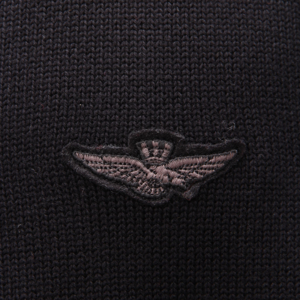 4661AE maglione uomo AERONAUTICA MILITARE cotton black sweater man