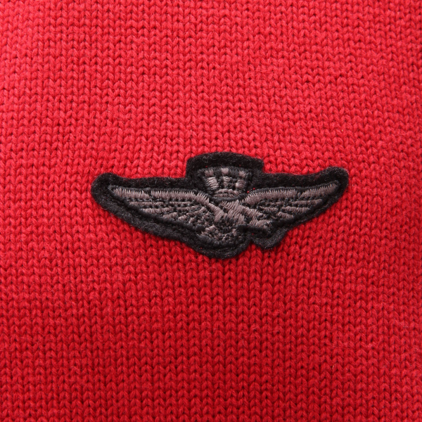 4669AE maglione uomo AERONAUTICA MILITARE cotton red sweater man
