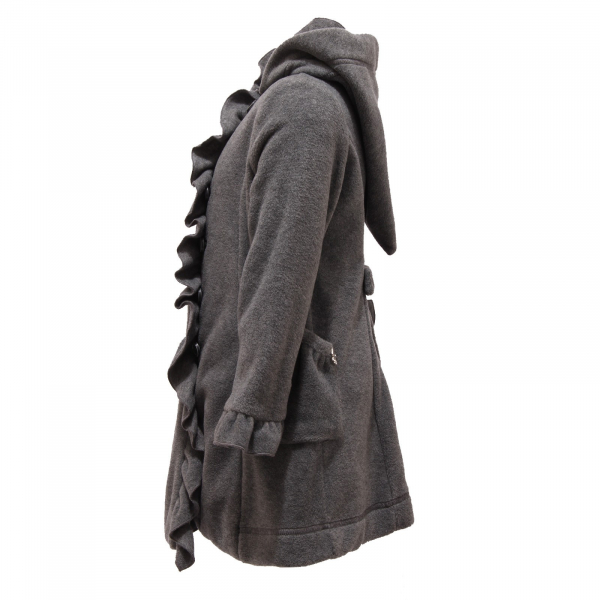 4683T giaccone bimba girl LULU' pile grey cappotto jacket coat