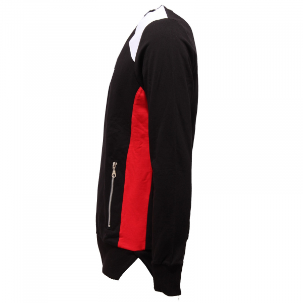 4750Q Felpa garzata uomo nera OUTFIT felpe sweatshirts men