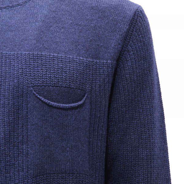 4774AF maglione uomo OFFICINA36 blue wool blend sweater man