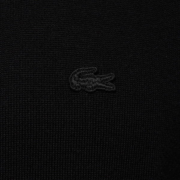 4779AB cardigan uomo LACOSTE wool black full zip sweater men