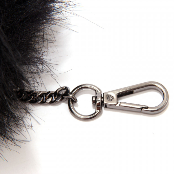 portachiave donna/bimba LULU' black ecofur keyring woman