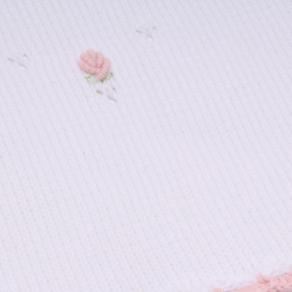 4790X copertina culla bimba girl LITTLE BEAR white/rose cotton blanket