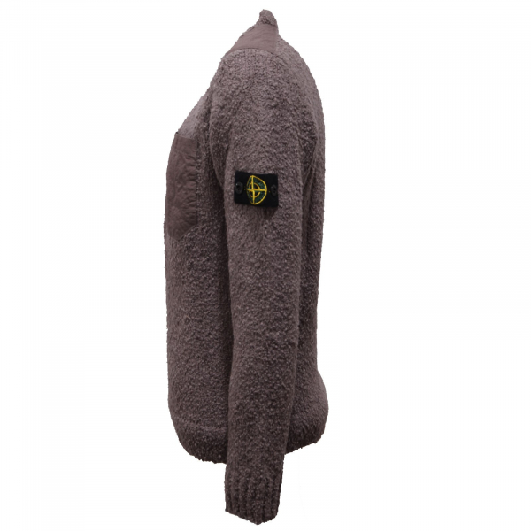 4819AC maglione bimbo boy STONE ISLAND JUNIOR grey cotton sweater