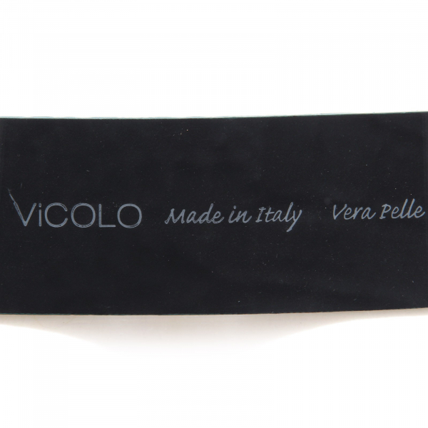 4824AG cintura donna VICOLO green leather croco print belt woman