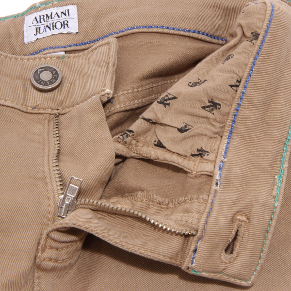 4851U pantalone bimbo ARMANI JUNIOR beige trouser pant kid boy