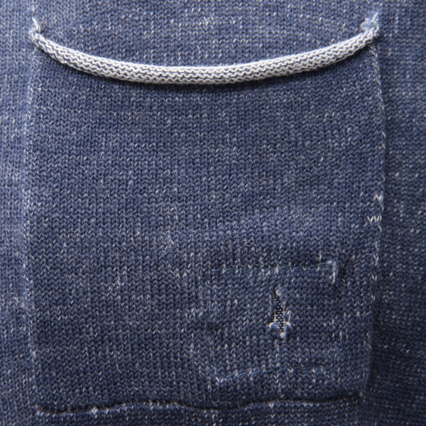 4880AD maglione uomo MARKUP effect used blue melange cotton man
