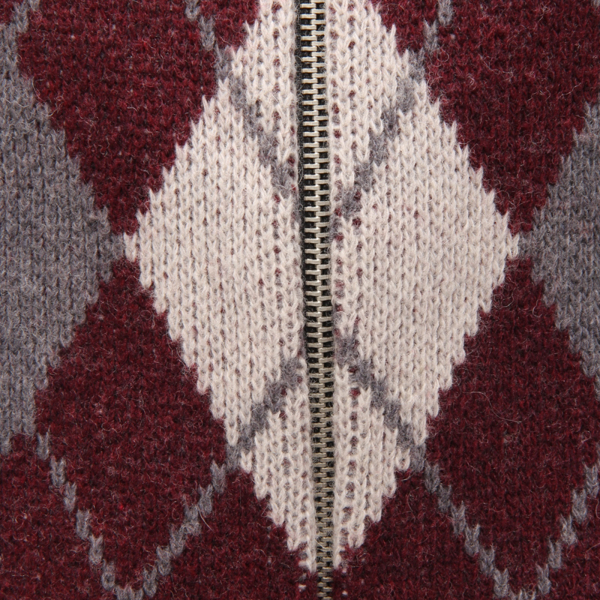 4889AT maglione uomo DANIELE ALESSANDRINI GREY man zip wool sweater